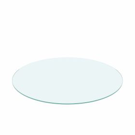 35.8" Round Tempered Glass Table Top Clear Glass 1/4" Thick Flat Polished Edge