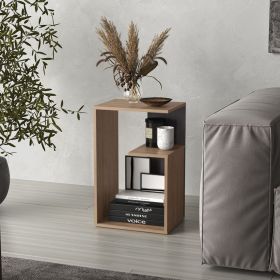 Everet 25" High 3-Tier Side Table Black Wengue - Walnut