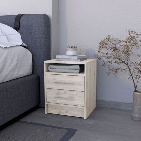 Philadelphia Nightstand, Two Drawers, Concealed Shelf (Color: as Pic)